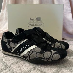 Coach Jenney Signature Suede Tennis Shoes